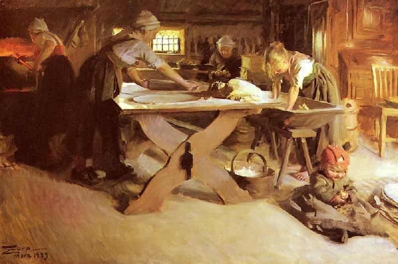 Bread Baking, Anders Zorn